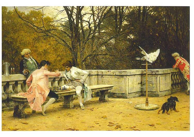 Charles Bargue The Chess Game oil painting image